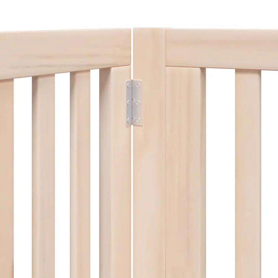 Barrière pour chien porte pliable 12 panneaux bois de peuplier - 8