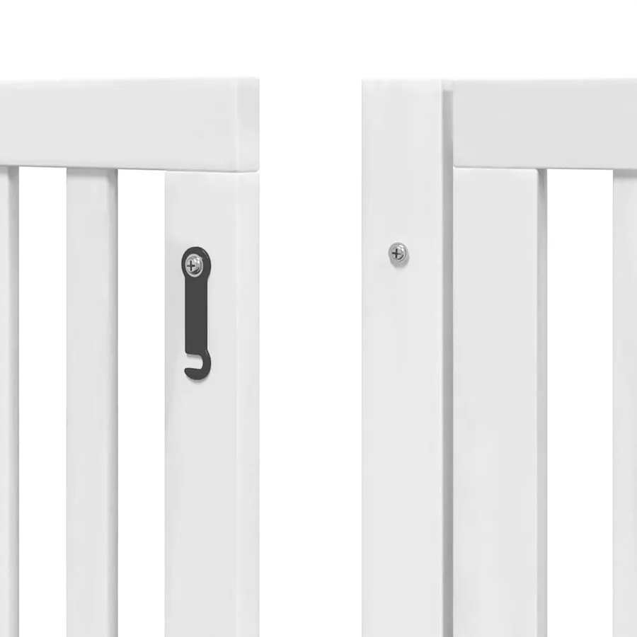 Barrière pour chien porte pliable 10 panneaux bois de peuplier - 9