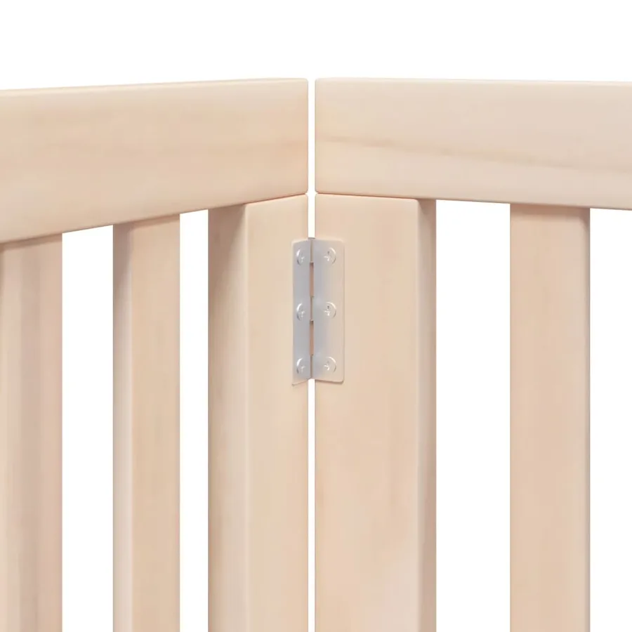 Barrière pour chien avec porte pliable 6 panneaux 300 cm Bois de peuplier - 8