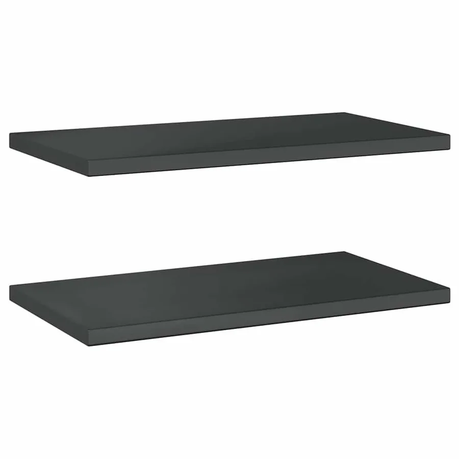 Étagères murales 2 pcs 75x40 cm noir acier inoxydable - 6