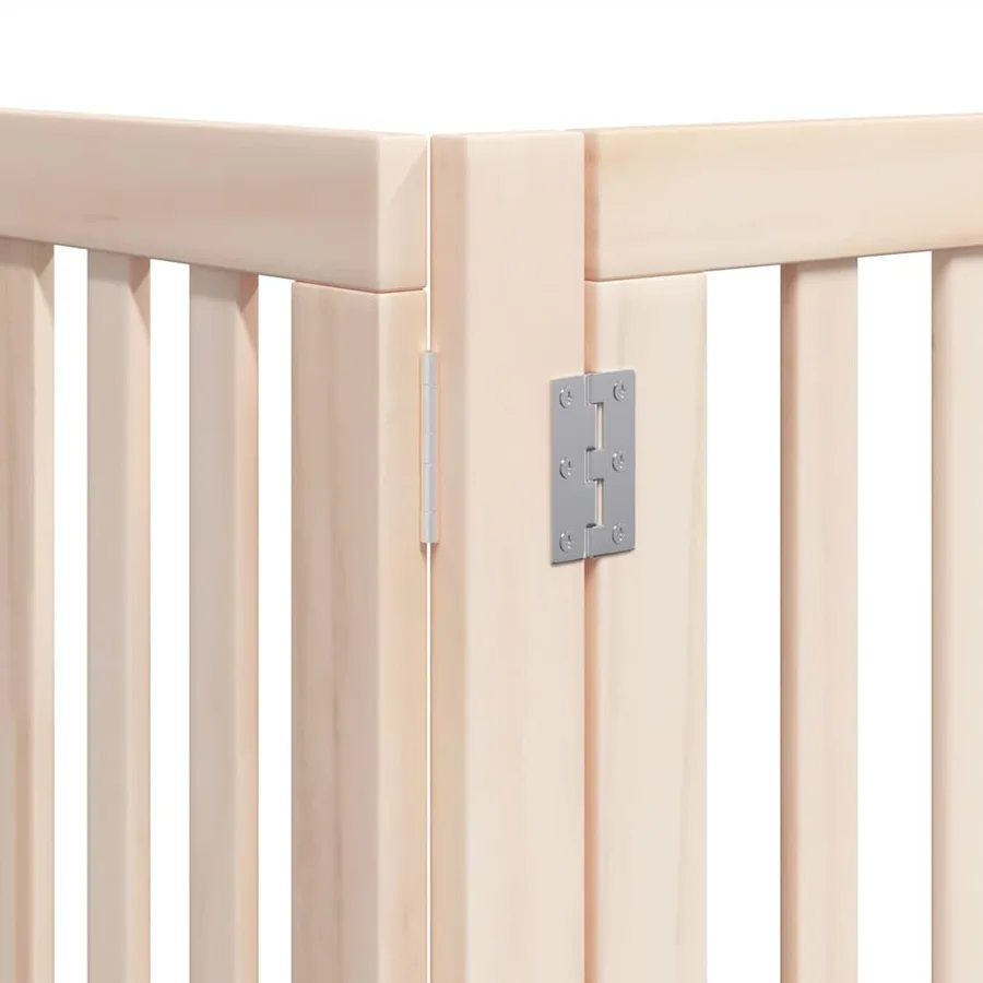 Barrière pour chien porte pliable 12 panneaux bois de peuplier - 11