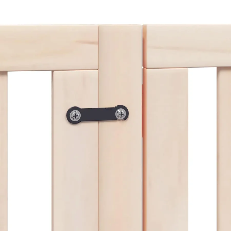 Barrière pour chien porte pliable 12 panneaux bois de peuplier - 8
