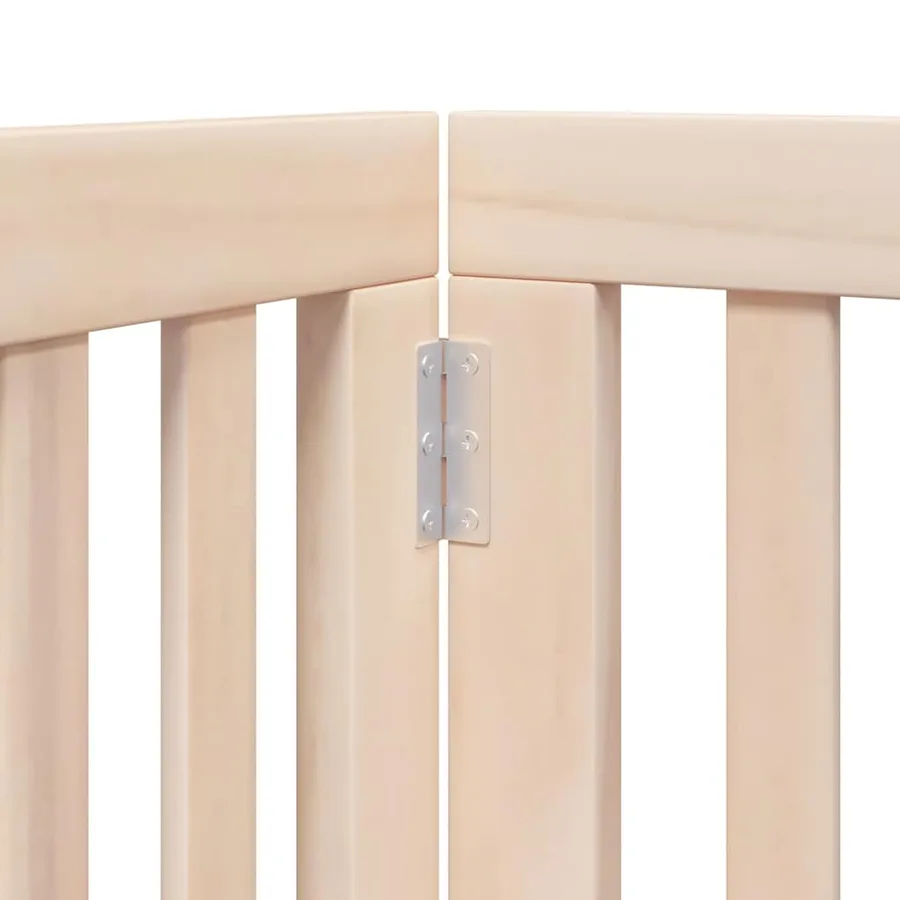 Barrière pour chien porte pliable 12 panneaux bois de peuplier - 9