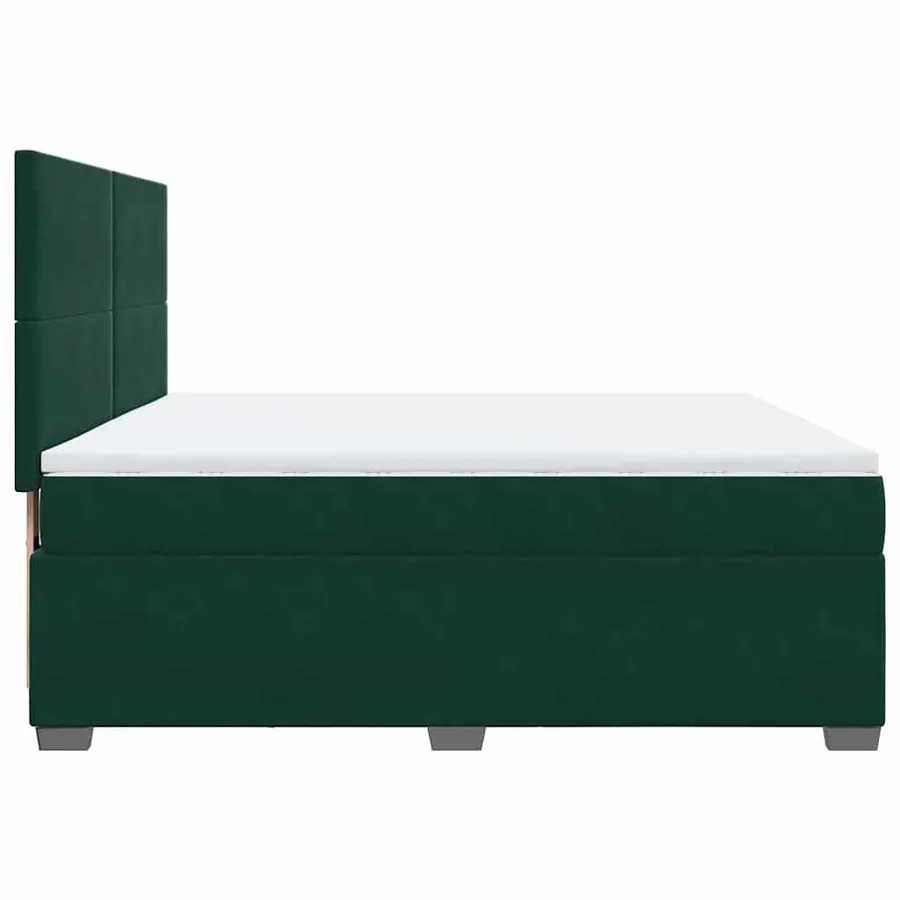 Sommier à lattes de lit et matelas Vert foncé 180x200cm Velours - 11