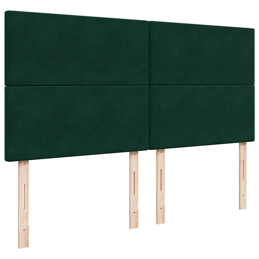Sommier à lattes de lit et matelas Vert foncé 180x200cm Velours - 7