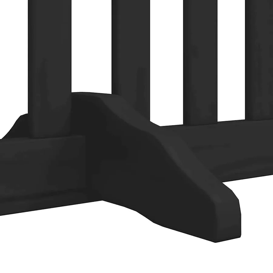 Barrière pour chien porte pliable 10panneaux noir bois peuplier - 6