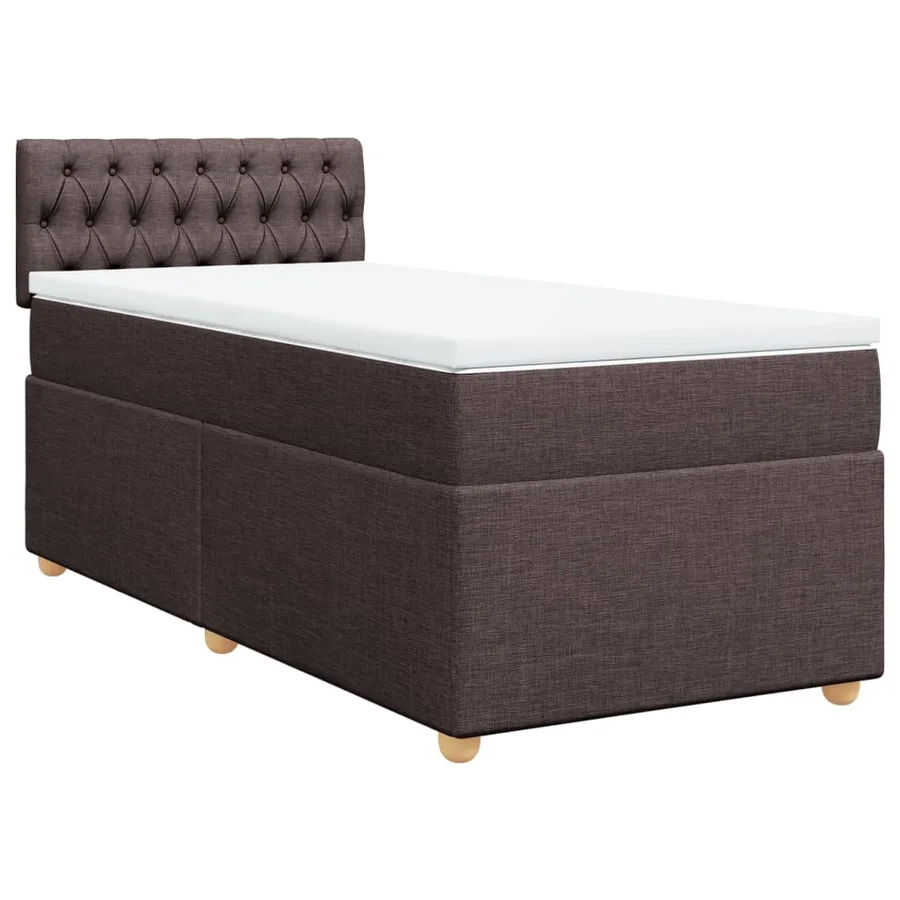 Sommier à lattes de lit avec matelas Marron foncé 90x190 cm - 2