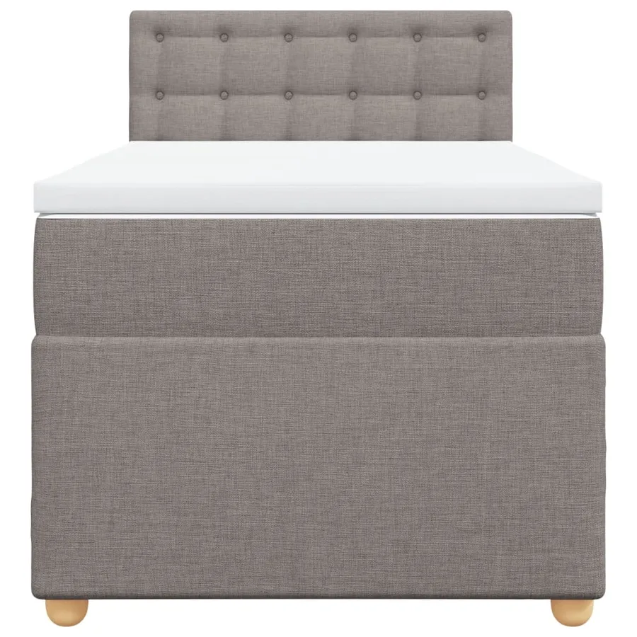 Sommier à lattes de lit avec matelas Taupe 90x190 cm Tissu - 6