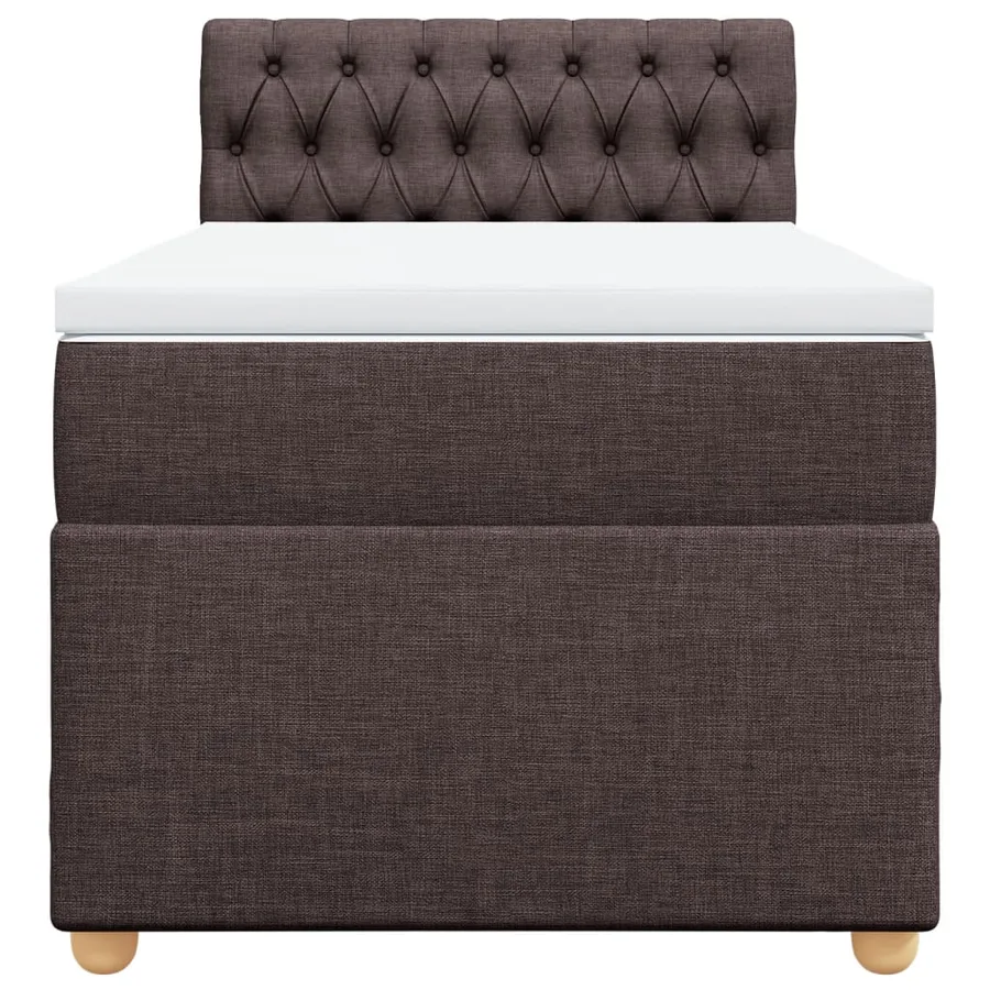 Sommier à lattes de lit avec matelas Marron foncé 90x190 cm - 6
