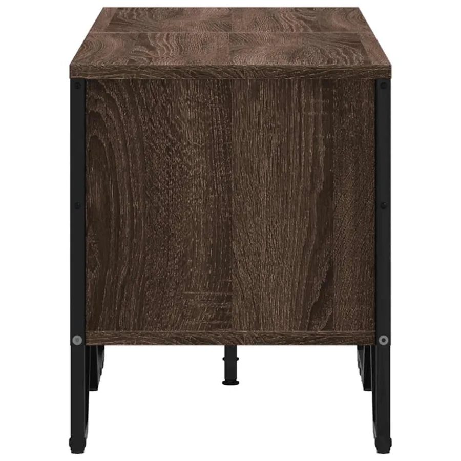 Meuble TV chêne marron 122x34x41 cm bois d'ingénierie - 5