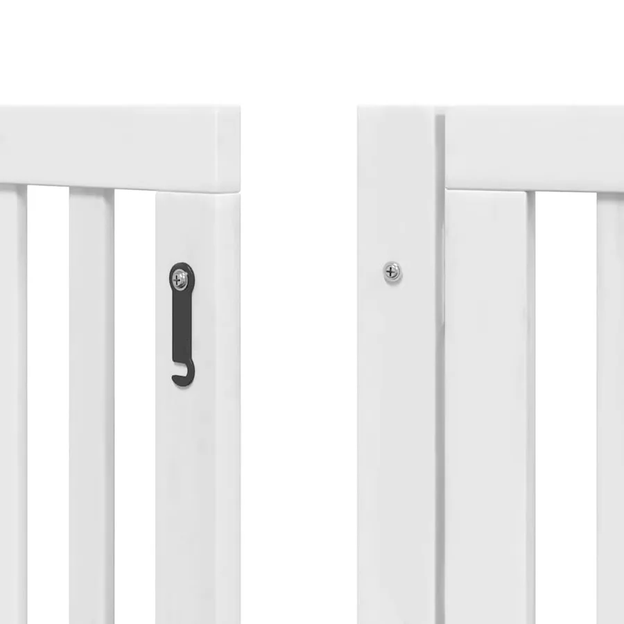 Barrière pour chien porte pliable 12 panneaux bois de peuplier - 9