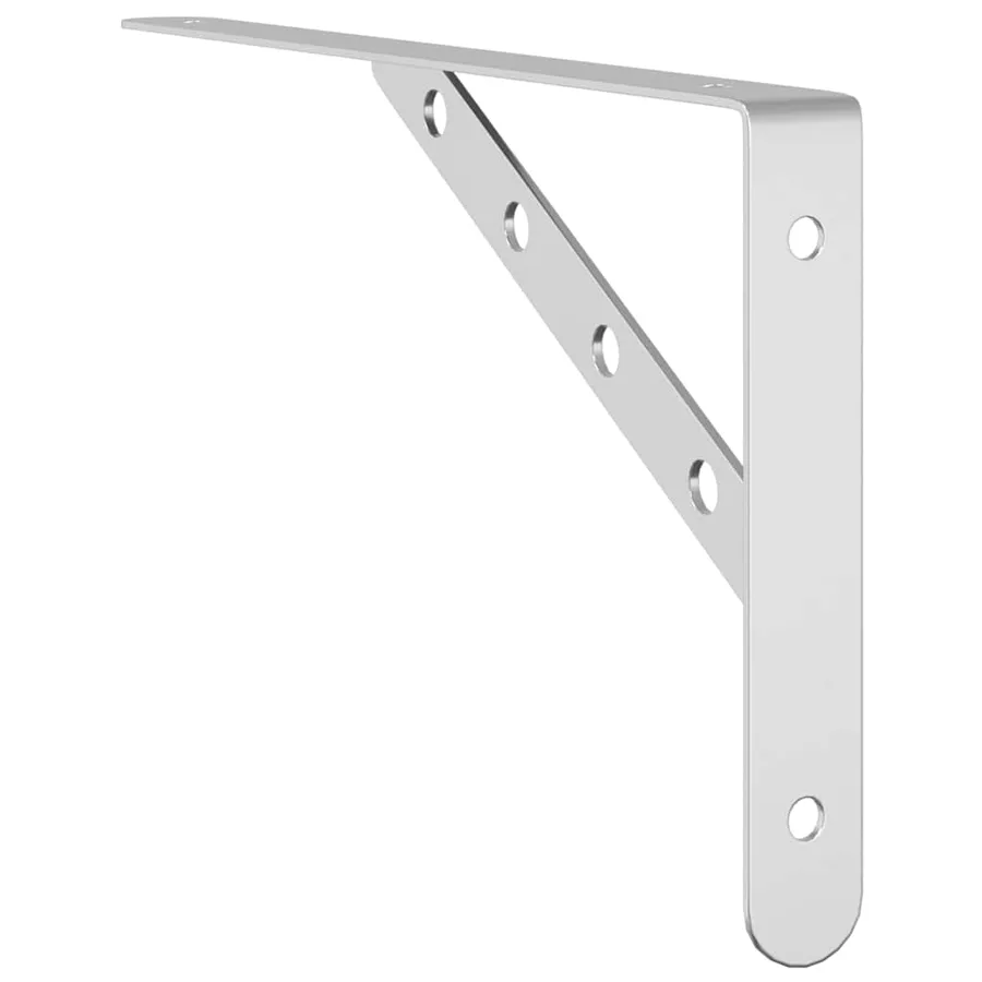 Supports d'étagères 4pcs 30x2,5x15,5cm argenté acier inoxydable - 8