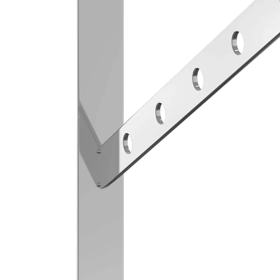 Supports d'étagères 4pcs 30x2,5x15,5cm argenté acier inoxydable - 9