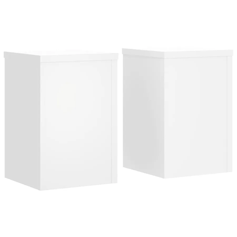 Supports pour plantes 2 pcs blanc 20x20x30 cm bois d'ingénierie - 2