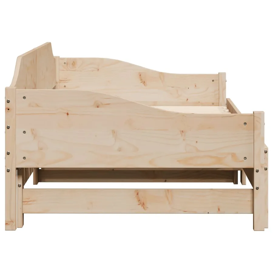 Lit de jour et lit gigogne sans matelas 90x190 cm bois massif - 8