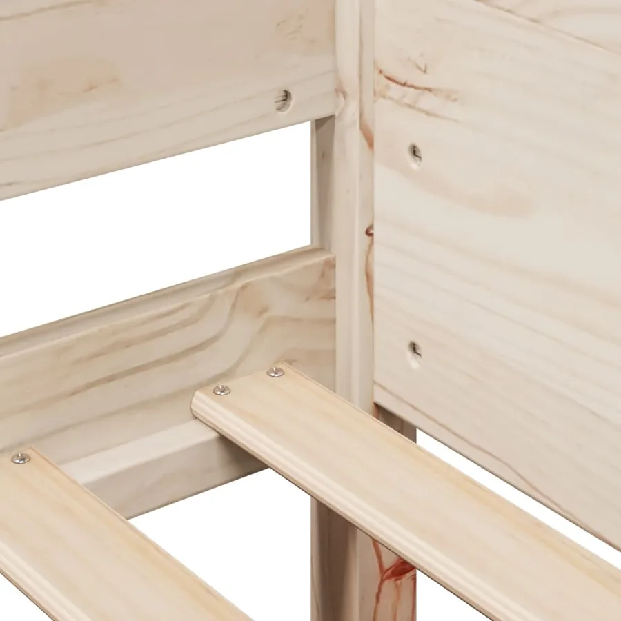 Cadre de lit sans matelas 90x190 cm bois de pin massif - 8