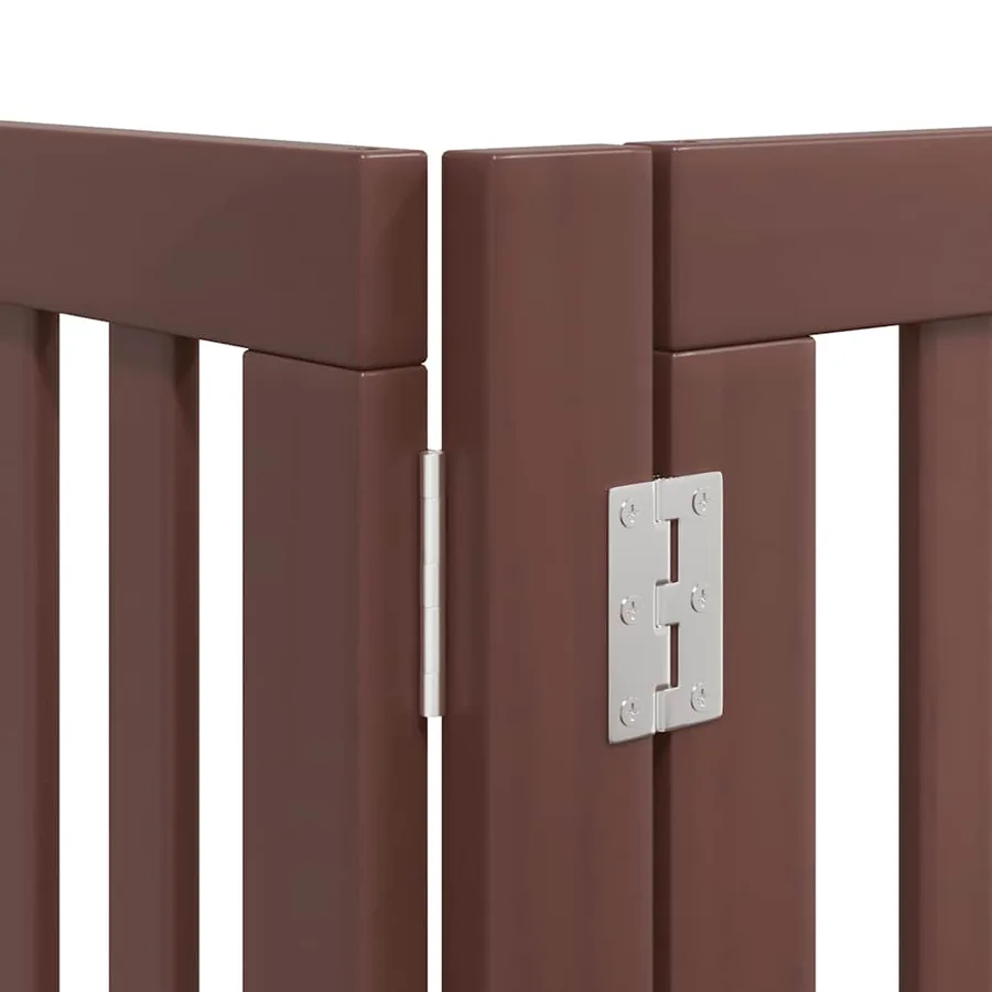 Barrière pour chien porte pliable 10 panneaux bois de peuplier - 11