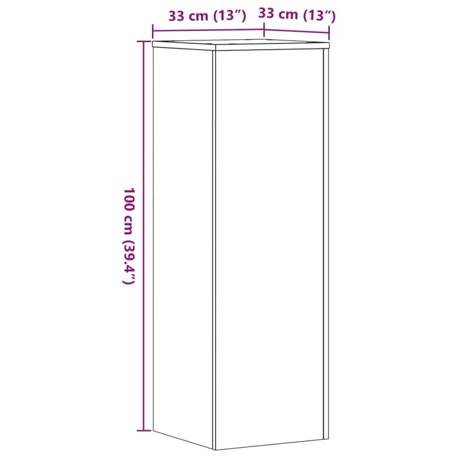 Supports pour plantes 2 pcs chêne fumé bois d'ingénierie - 10