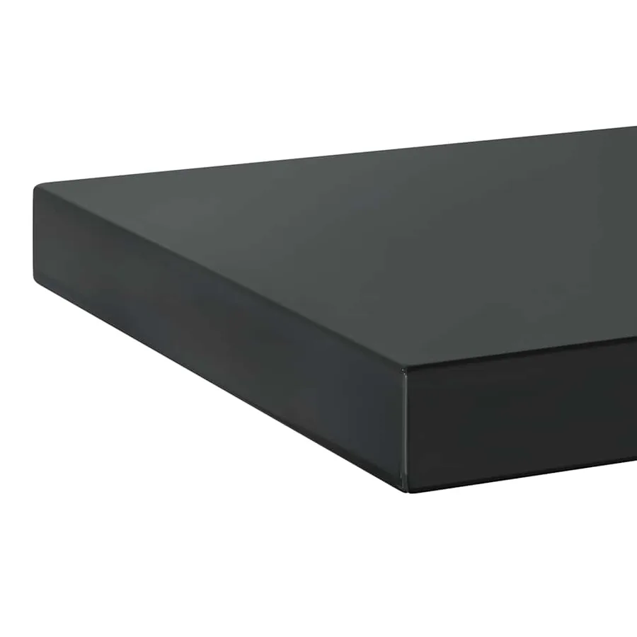 Étagères murales 2 pcs 75x23,5 cm noir acier inoxydable - 9