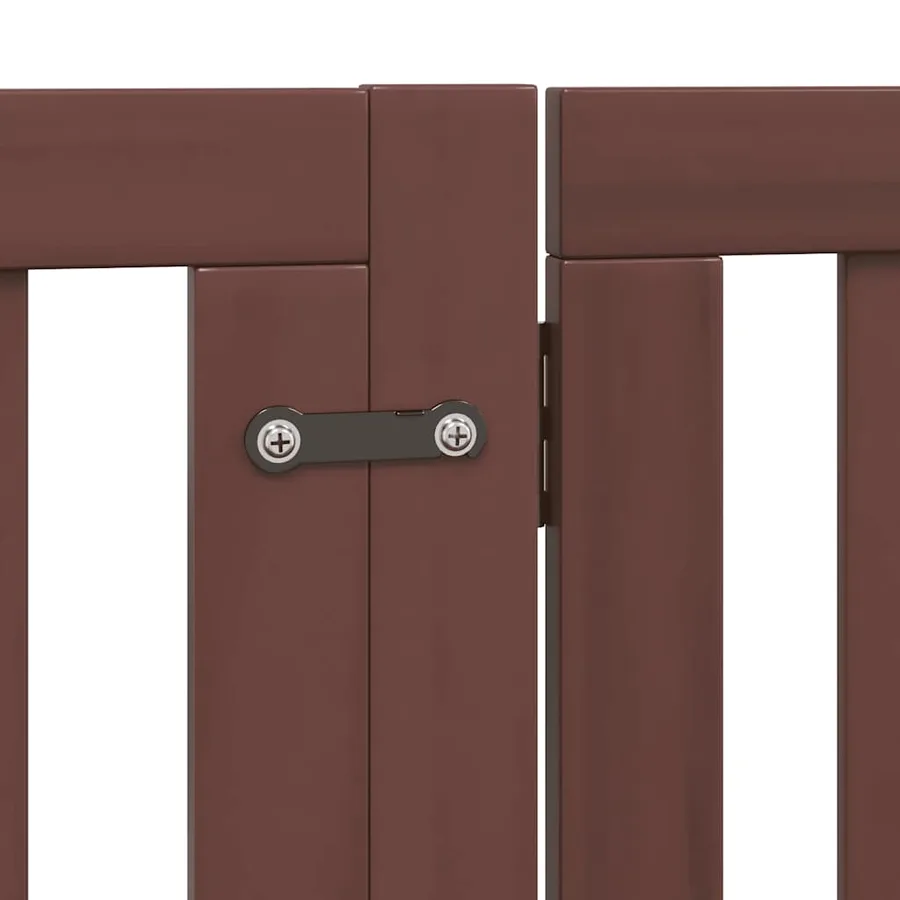 Barrière pour chien avec porte pliable 6 panneaux bois peuplier - 7