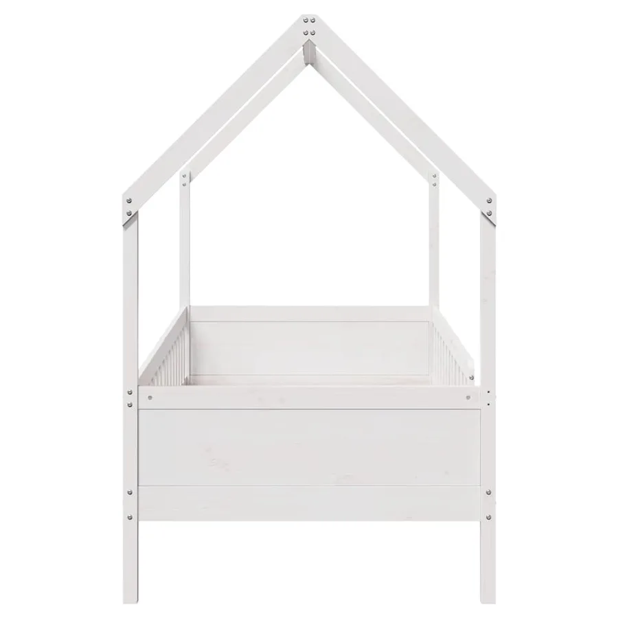 Cadre de lit d'enfants forme de maison sans matelas pin - 5