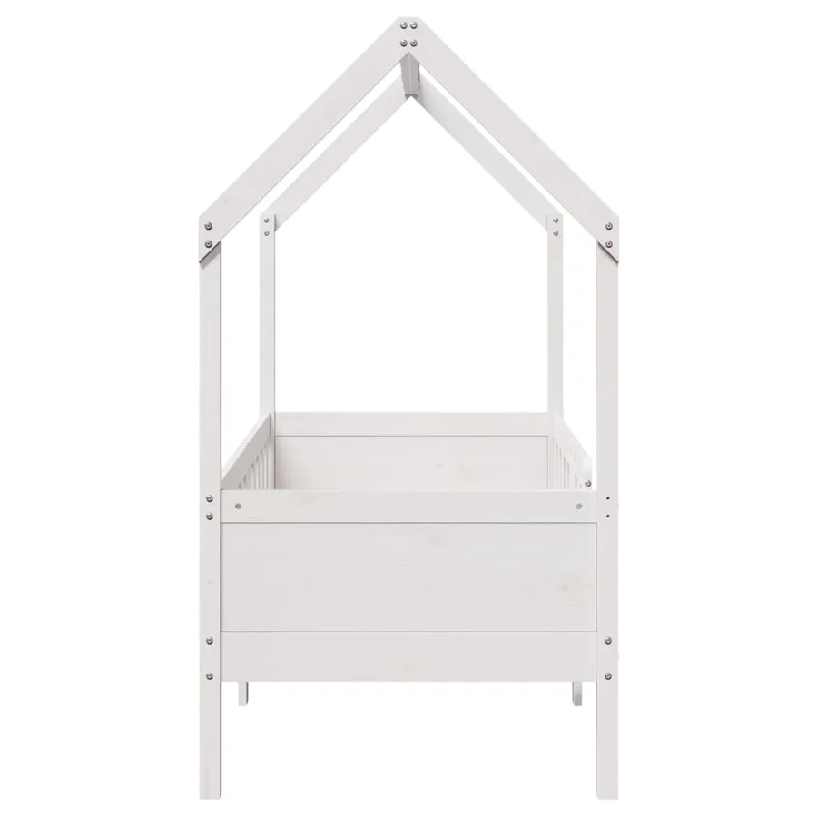 Cadre de lit d'enfants forme de maison sans matelas pin - 5