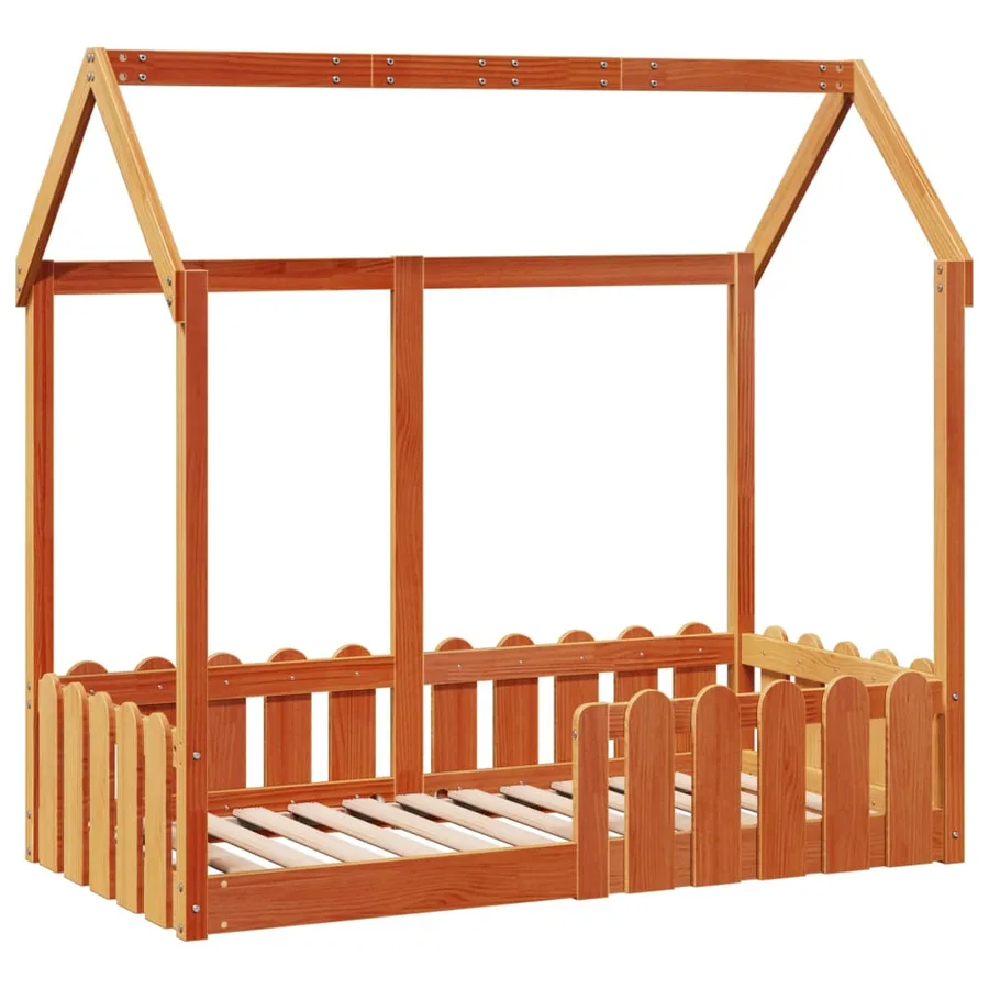 Cadre de lit d'enfants forme de maison sans matelas 70x140 cm - 3