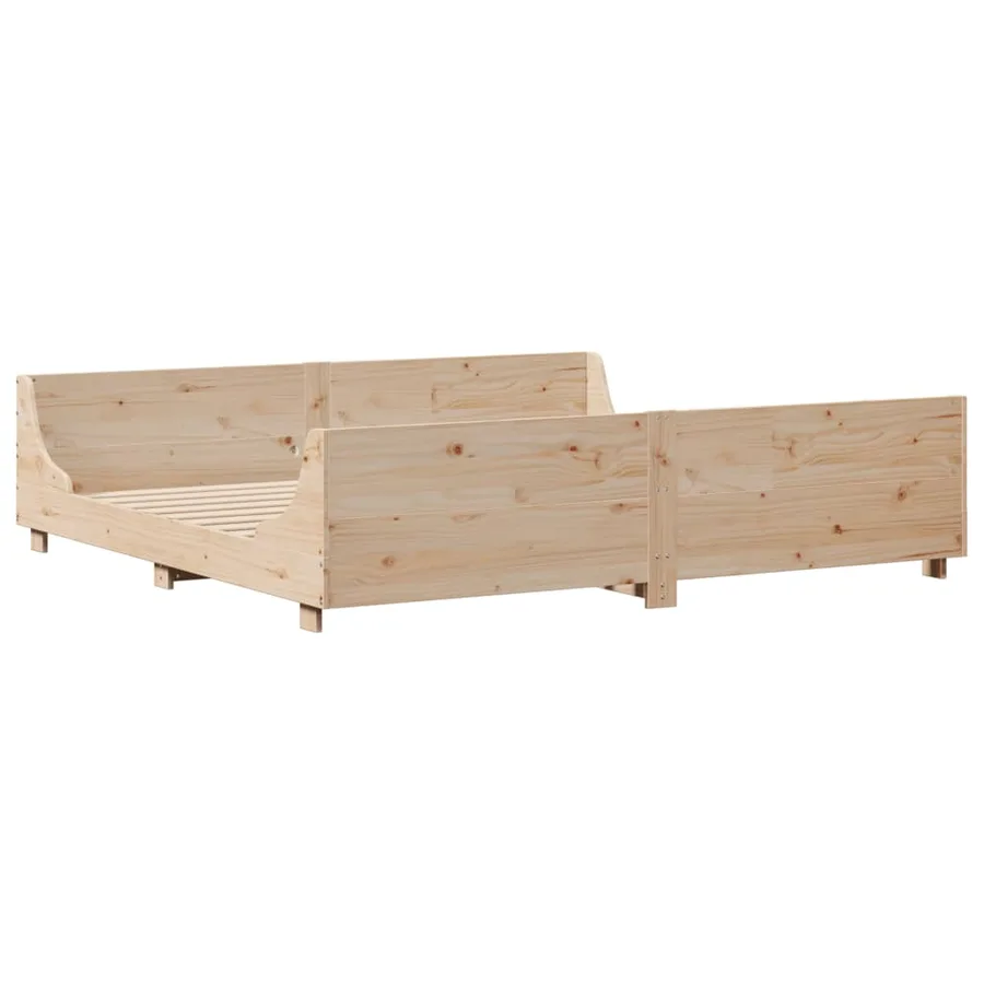 Cadre de lit sans matelas 180x200 cm bois massif de pin - 3