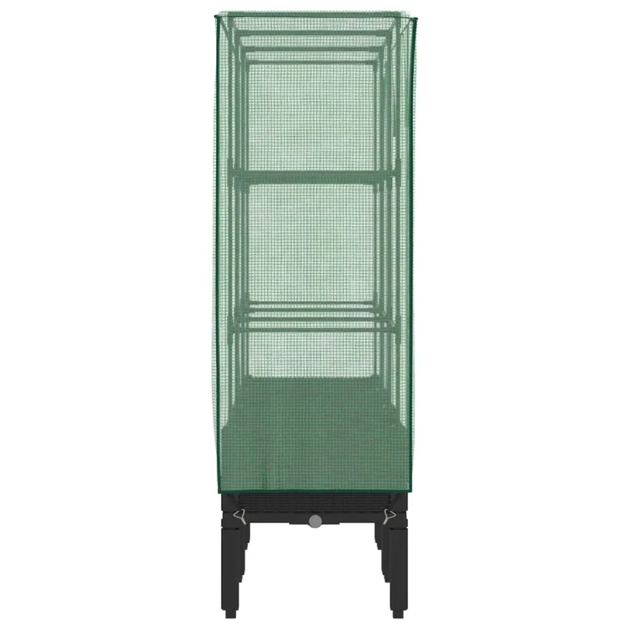 Jardinière surélevée avec housse aspect rotin 120x40x140 cm - 5