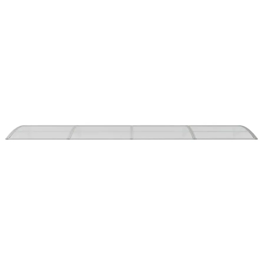 Auvent de porte gris 400 x 100 cm Polycarbonate - 4