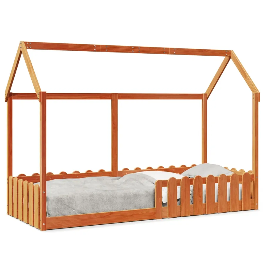 Cadre de lit d'enfants forme de maison sans matelas 80x200 cm - 2