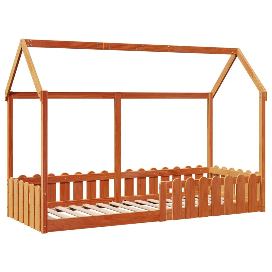 Cadre de lit d'enfants forme de maison sans matelas 80x200 cm - 3