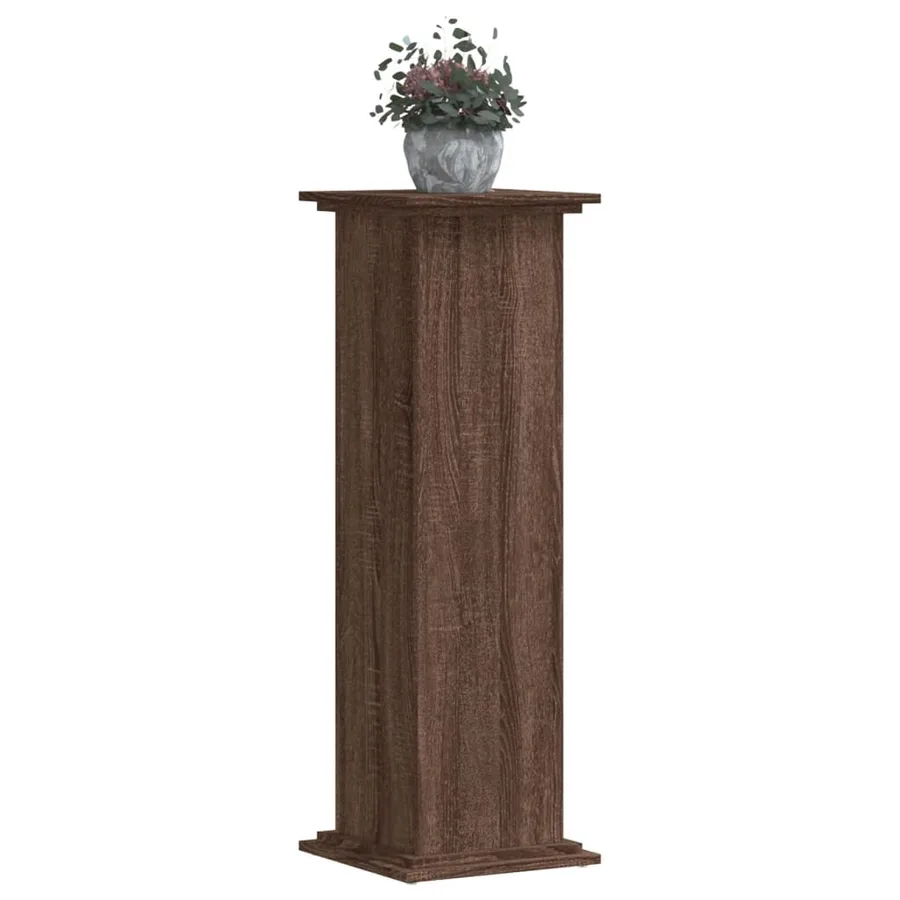 Support pour plantes chêne brun 33x33x100 cm bois d'ingénierie - 7