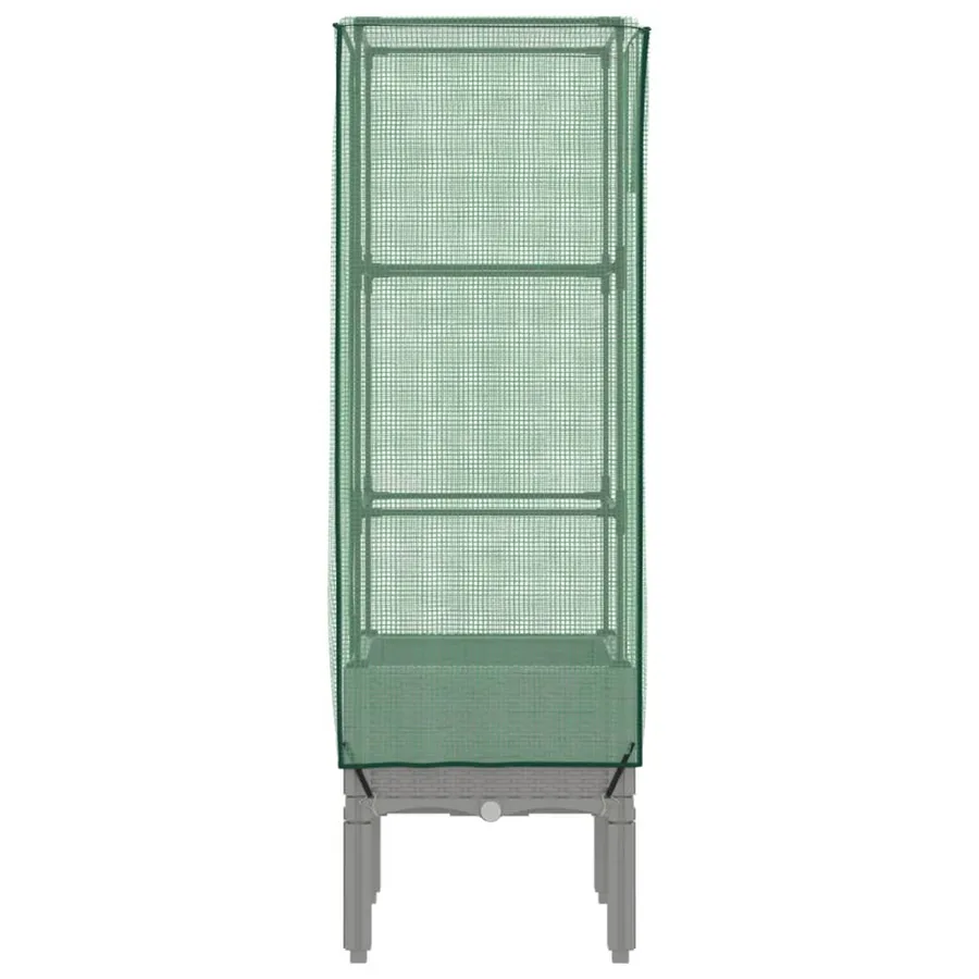 Jardinière surélevée avec housse aspect rotin 40x40x140 cm - 5