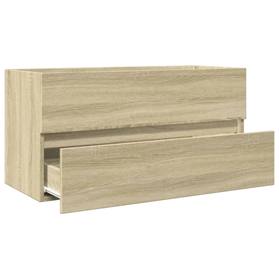 Armoire d'évier Chêne sonoma 90x38,5x45 cm Aggloméré - 7