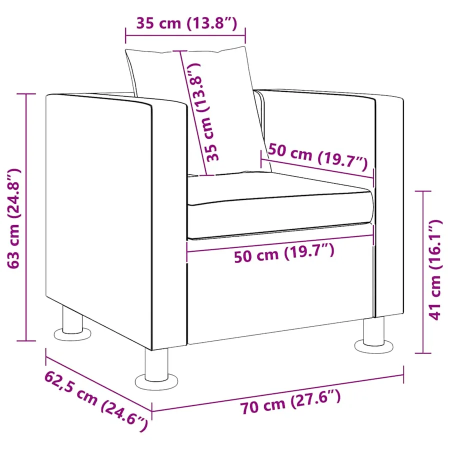 Fauteuil noir similicuir - 7