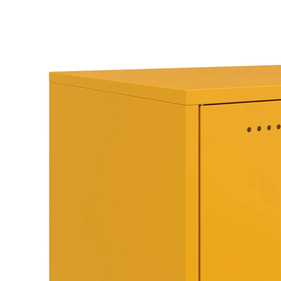 Meuble TV jaune moutarde 100,5x39x43,5 cm acier - 11