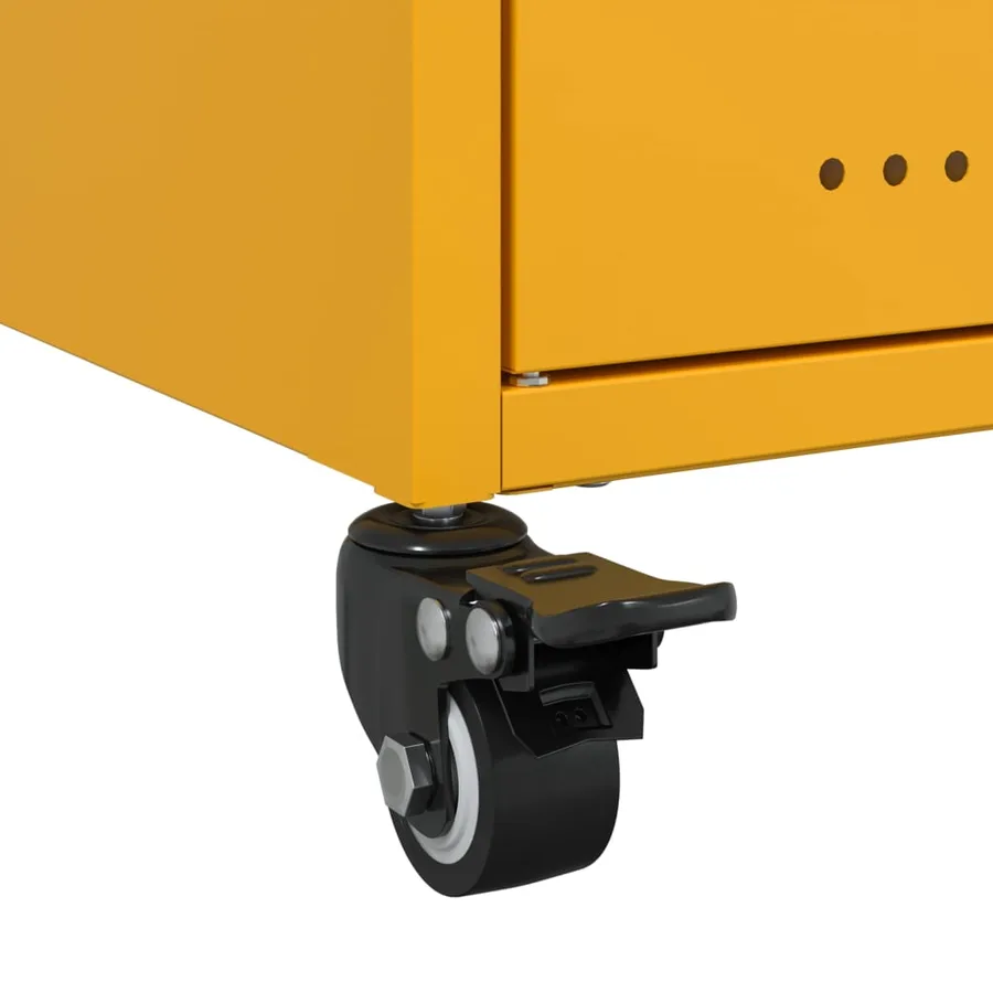 Meuble TV jaune moutarde 100,5x39x43,5 cm acier - 12