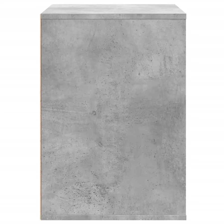 Commode d'angle gris béton 80x41x58 cm bois d'ingénierie - 7