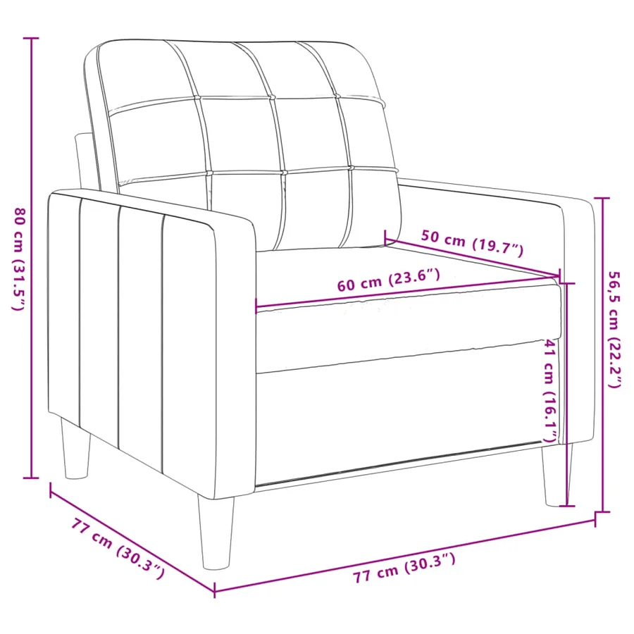 Ensemble de canapés 3 pcs taupe tissu - 11