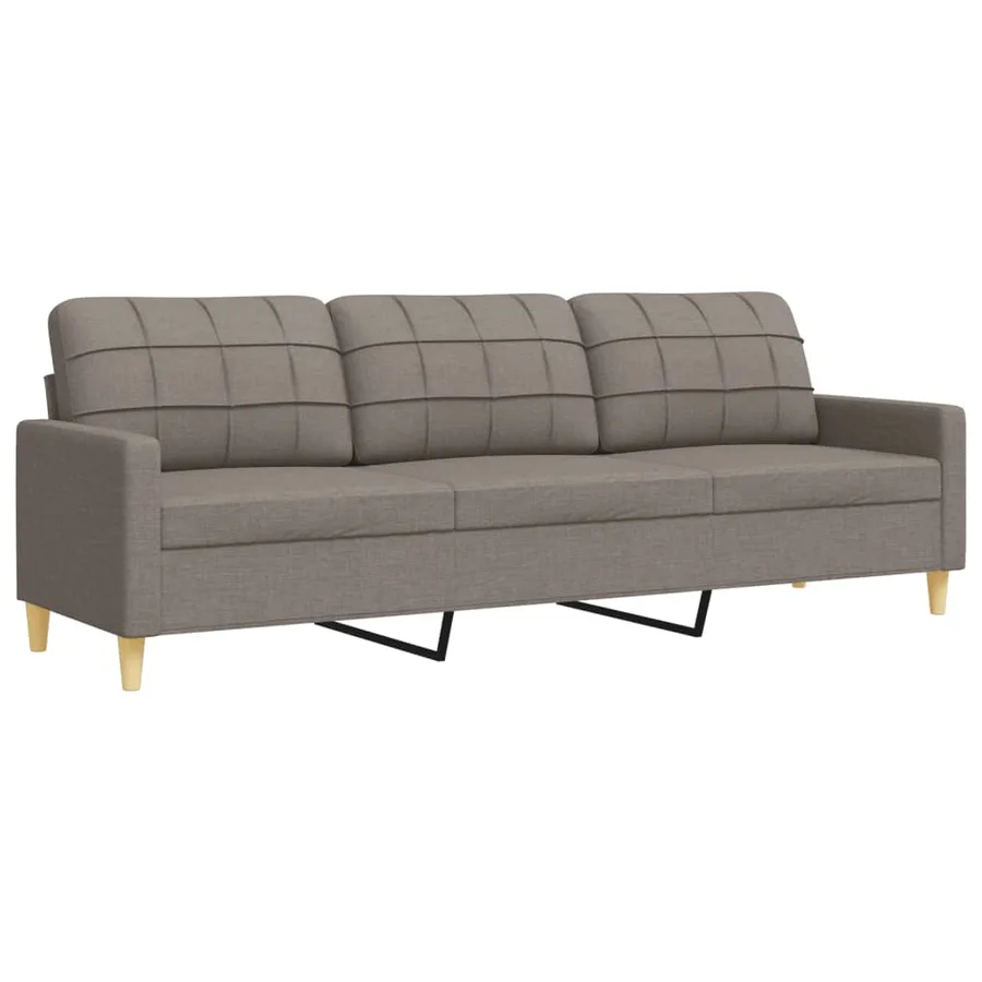 Ensemble de canapés 3 pcs taupe tissu - 6
