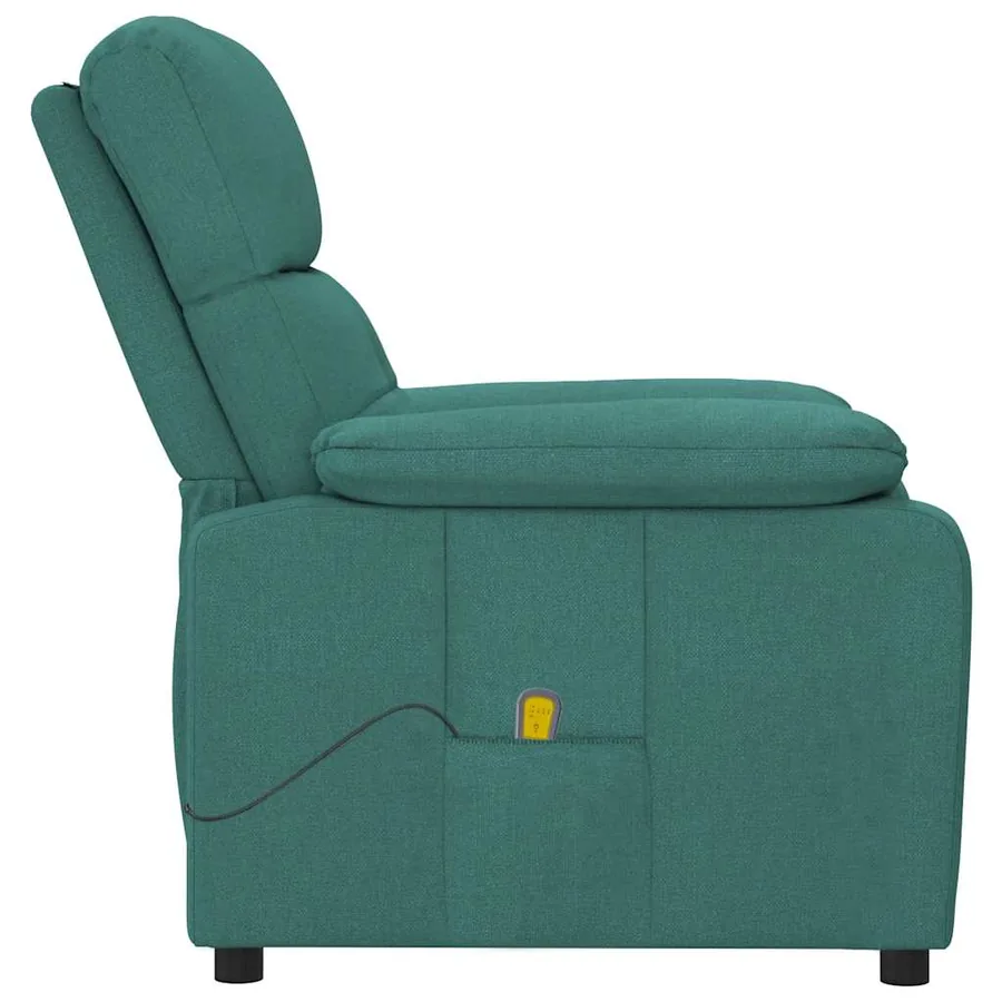 Fauteuil de massage Vert foncé Tissu - 4
