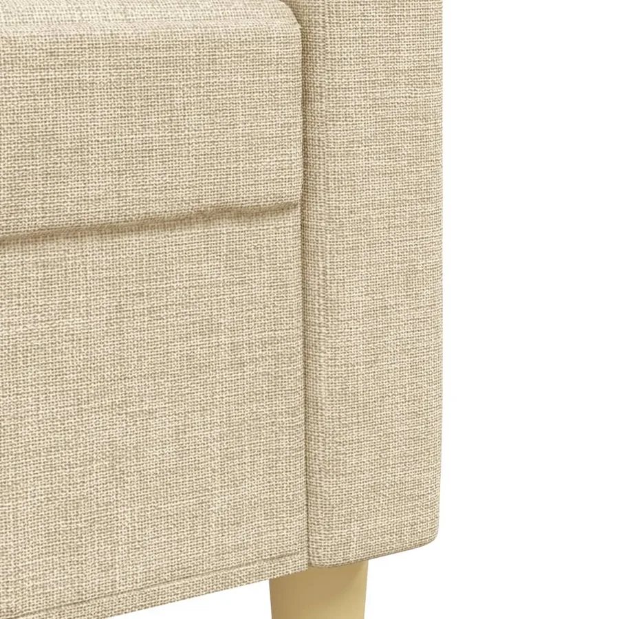 Ensemble de canapés 3 pcs avec coussins décoratifs crème tissu - 8