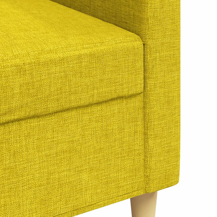 Canapé à 3 places Jaune clair 210 cm Tissu - 7