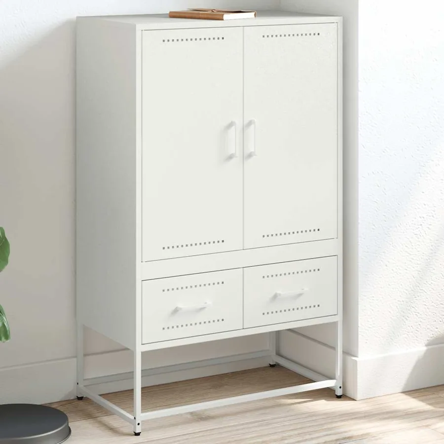 Buffet haut blanc 68x39x111,5 cm acier