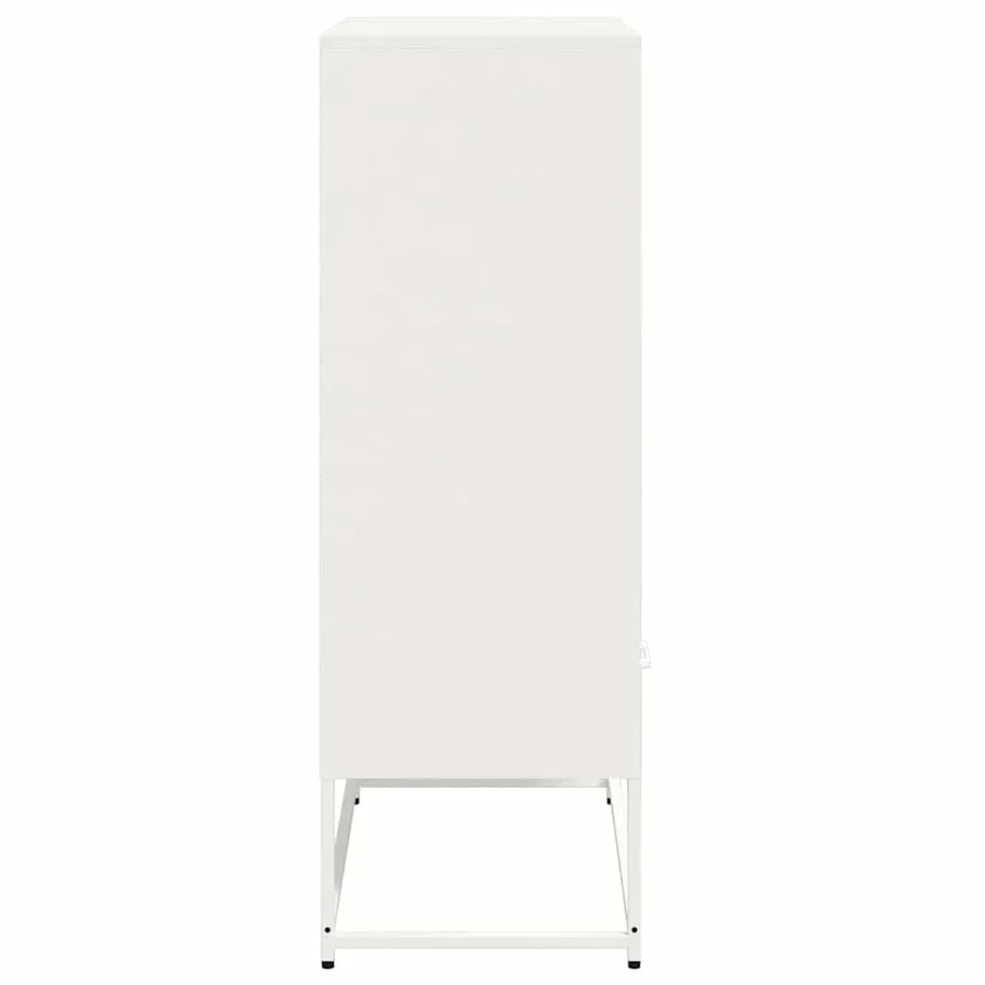 Buffet haut blanc 68x39x111,5 cm acier - 6