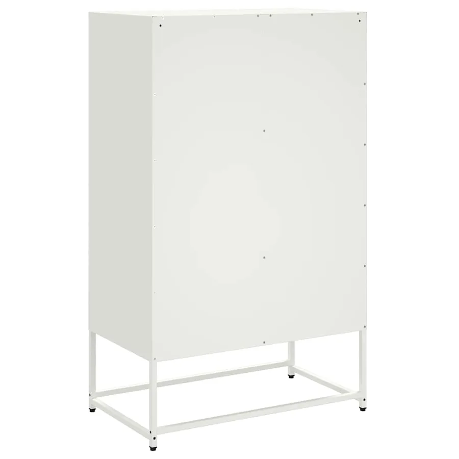 Buffet haut blanc 68x39x111,5 cm acier - 7