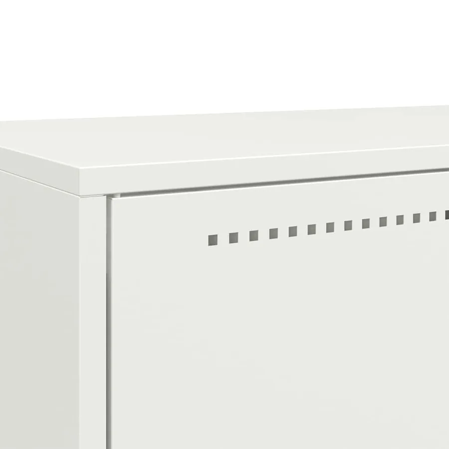 Buffet haut blanc 68x39x111,5 cm acier - 9