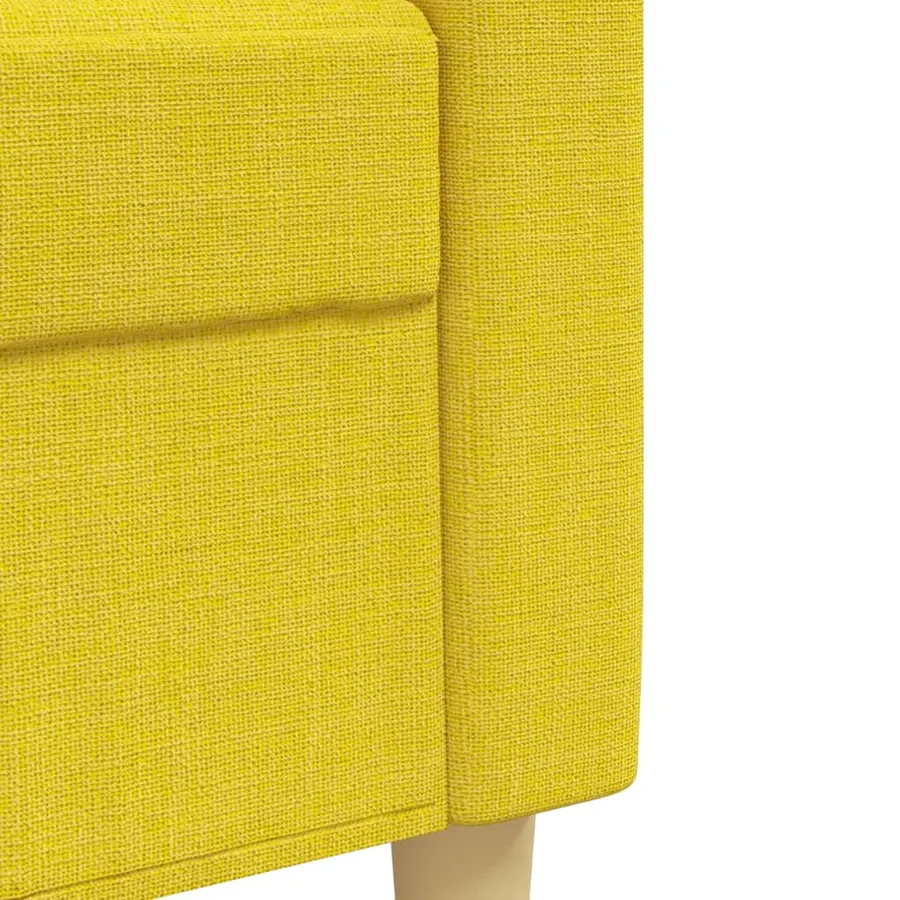 Ensemble de canapés 2 pcs jaune clair tissu - 6