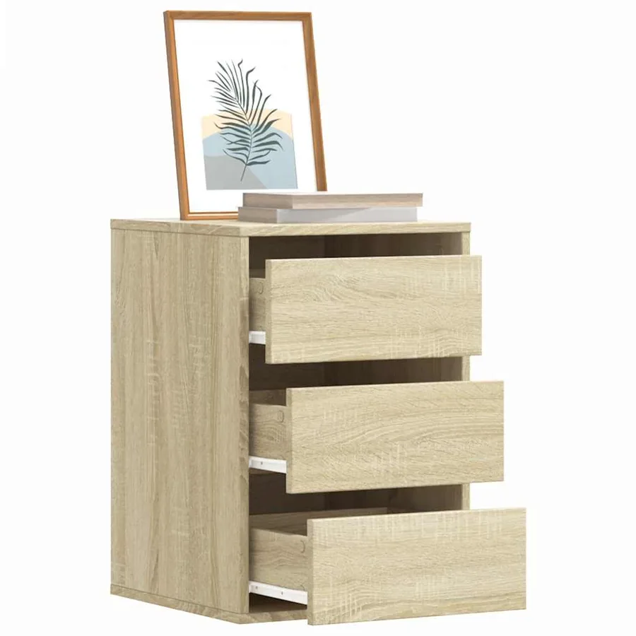 Commode d'angle chêne sonoma 40x41x58 cm bois d'ingénierie